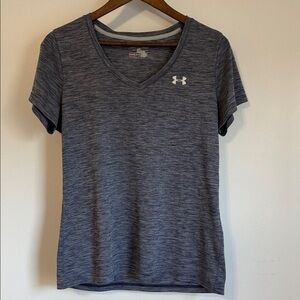 Under Armour Women's Heat Gear Navy V-Neck Tee